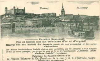 Pozsony, Fabrique de Passementerie d'or, advertisement