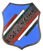 ~1965. "I. István Gimnázium" zománcozott Br iskolajelvény T:1-