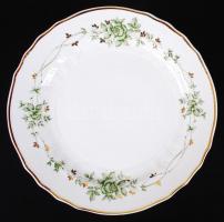 Hollóházi Erika kínálótál, matricás, jelzett, hibátlan, m:14 cm, d:25 cm