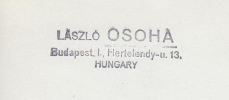Cca 1940 Osoha László: Utcakép. Vintage fotó, pecséttel jelzett, 17x23 cm