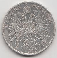 Ausztria 1913. 2K Ag T:2- Austria 1913. 2 Corona Ag C:VF