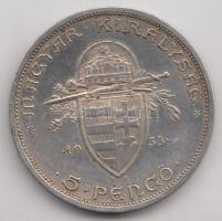 1938. 5P Ag "Szent István" T:2