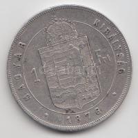 1876KB 1Ft Ag "Középcímer" T:2-,3