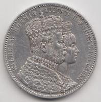Német Államok / Poroszország 1861A Tallér Ag "I. Vilmos és Auguszta koronázása" T:2 k.
Ger...