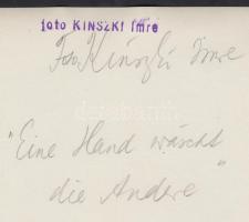 Cca 1930 Kinszki Imre (1901-1945): Állatkert. Vintage alkotás (a szerző hagyatékából), pecséttel jel...