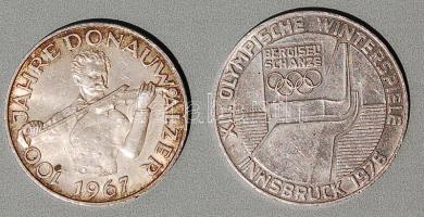 Ausztria 1976. 50Sch "Donauwalzer" (Ag) + 1976. 100Sch "Winterolympiade" (Ag) T:2/3
