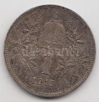 Ausztria 1915. 1K Ag T:2 patina Austria 1915. 1 Corona Ag C:XF patina