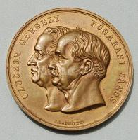 1874. "Czuczor Gergely-Fogarasi János-A magyar nyelv szótára" Br emlékérem. Szign:C. Radnitzky T:2