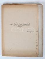 cca 1900 Csányi Károly (1873-1955) építész,  művészettörténész, műegyetemi tanár saját kezű kézirata egyetemista korából: Az építészet története Kb., 100 oldal rajzokkal is.