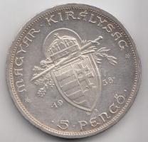 1938. 5P Ag "Szent István" T:2,2-