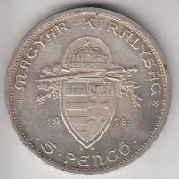1938. 5P Ag "Szent István" T:2,2-