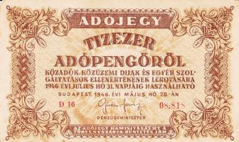 1946. 10.000AP (12x) közte változatok T:vegyes