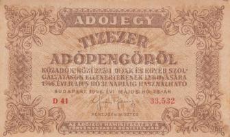 1946. 10.000AP (12x) közte változatok T:vegyes