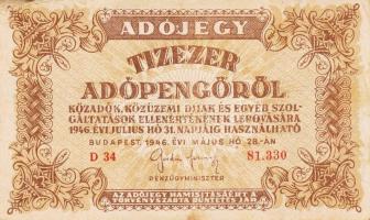 1946. 10.000AP (12x) közte változatok T:vegyes