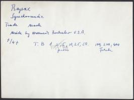 Cca 1950 Makrofotó a Rapax Synchromatic nevű fényképezőgép zárszerkezetéről, feliratozva, 18x24 cm