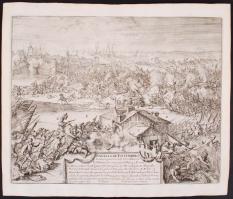 cca 1700 Ingeniro [Don Juan de] Ledesma (1630-1670) -  Romeyn de Hooghe (1645-1708): Batalla de Esteémberg. Rézkarc, papír /  Copper etching, 31x36cm