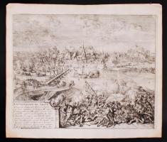 cca 1700 Ingeniro [Don Juan de] Ledesma (1630-1670) -  Romeyn de Hooghe (1645-1708): Expugnation de Grave. Rézkarc, papír /  Copper etching, 31x36cm