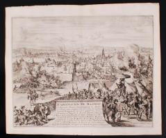 cca 1700 Ingeniro [Don Juan de] Ledesma (1630-1670) -  Romeyn de Hooghe (1645-1708): Expugnacion de Mastric. Rézkarc, papír /  Copper etching, 31x36cm