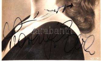 Cca 1940 Szörényi Éva aláírt fotója, 14×9cm