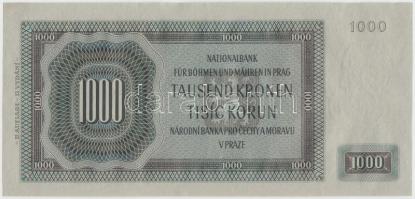 Német 3. Birodalom/Cseh-Morva Protektorátus 1942. 1000K T:II
German Third Reich/Protectorate of Bohe...