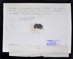 1934 Pobuda Alfréd (1876 - 1942): Anglia focicsapata, amely 1934-ben 2:1 vesztett Budapesten, vintag...
