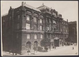 1925 Kankowszky Ervin (1884-1945): A Zeneakadémia épülete, vintage felvétel, pecséttel jelzett, 18x24 cm