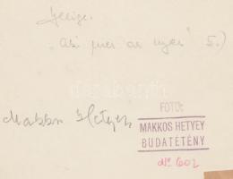 Cca 1940 Makkos Hetyey Pál: Részlet a halászbástyán. Vintage felvétel, aláírva, pecsételve, 24x18 cm