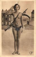 French army girl, nude (b)