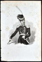 cca 1870 Népek - népviseletek. 11db, részben színezett rézkarc, ill. rézmetszet (egy kép sérült) /  Nations and their costumes, 11 partly colored etchings resp. engravings (one damaged), 23x13-29x20cm