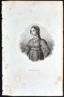 cca 1870 Népek - népviseletek. 11db, részben színezett rézkarc, ill. rézmetszet (egy kép sérült) / 
...