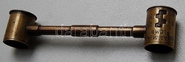 Franciaország 1878 körüli feltehetőleg francia-porosz háborúból való bronz lőporadagoló