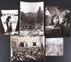 Cca 1960-80 13 db fotó a szocreál Budapest életképeiről, ebből 6 db feliratozott, (megtalálható közt...