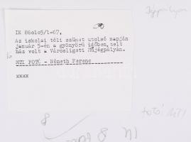 Cca 1960-80 13 db fotó a szocreál Budapest életképeiről, ebből 6 db feliratozott, (megtalálható közt...