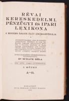 Révai kereskedelmi, pénzügyi és ipari lexikona. A modern üzleti élet enciklopédiája. Négy kötet, szá...