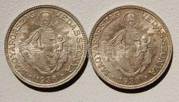 1938. 2P "Madonna" (2x) Ag T:2