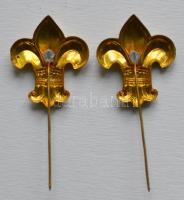 ~1930. Cserkész jelvény (2x) T:2