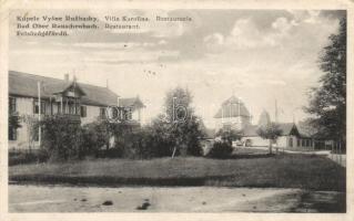 Felsőzúgófürdő, Villa Karolina, restaurant (EK)