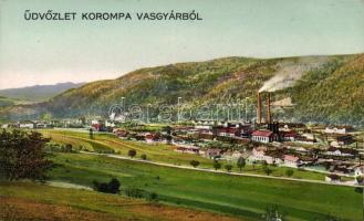 Korompa, iron works, half panoramacard (b)