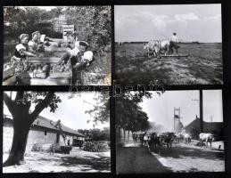 Cca 1950 Kotnyek Antal (1921-1990) 4 db szocreál vintage fotója, köztük egy pecséttel jelzett, 18x24 cm