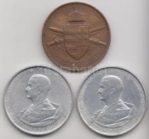 1939. "Magyar Bronz Vitézségi Érem" bronz kitüntetés mellszalag nélkül, erősen rongált T:3...