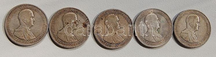 1930. 5P "Horthy" (5x) Ag T:3,3+