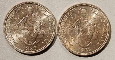 1939. 2P "Madonna" (2x) Ag T:1