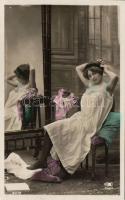 Romantic postcard, undressing