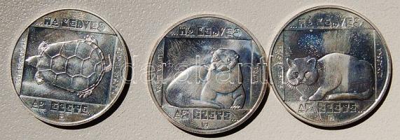 1985. "Természetvédelem" 200Ft Ag 3 klf db T:BU