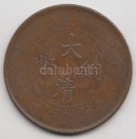 Kínai Császárság 1906. 20C "Kuang-hsü" T:3 China / Empire 1906. 20 Cash "Kuang-hsü" C:F