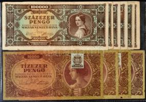 ~160db vegyes bankjegy, főleg a korona és pengő időszakból, pár külföldi papírpénz is, néhány hadifo...