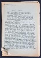 1945 A Budapesti Nemzeti Bizottság augusztus 13.-i ülésének gépelt jegyzőkönyve 14p.