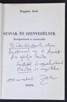 Koppány Zsolt: Szavak és szenvedélyek. Dedikált! Bp., 1991 Múzsák