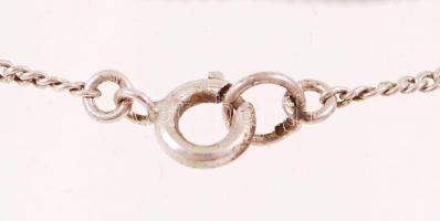Ezüst (Ag.) nyaklánc kővel, jelzett, nettó: 3,5 g, h:48 cm/Silver necklace