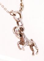 Ezüst (Ag.) nyaklánc zergével, jelzett, nettó: 5 g, h:52 cm/Silver necklace